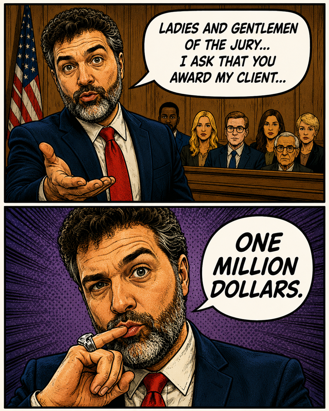 Ladies and gentlemen of the jury comic strip