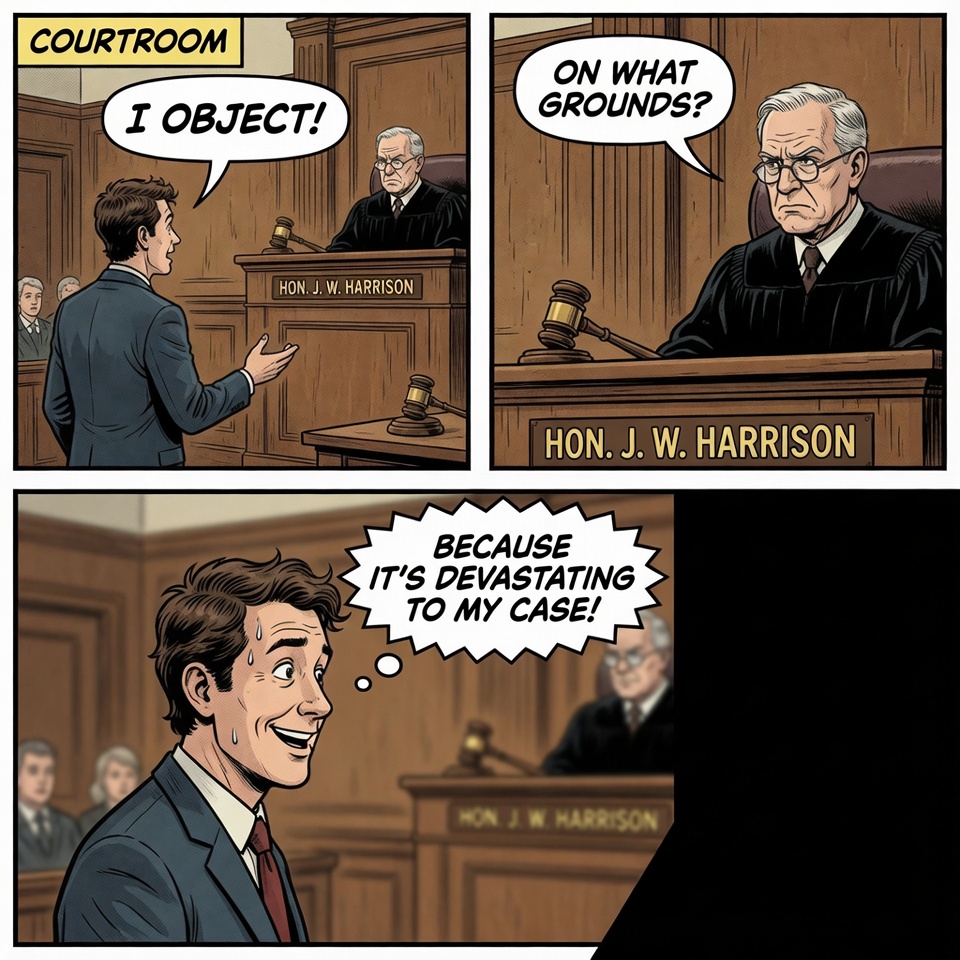 I object courtroom comic strip